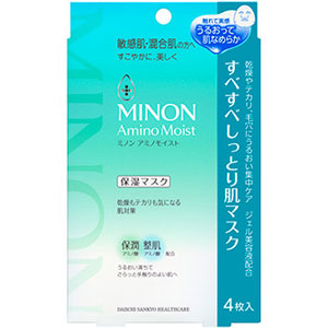 ミノン アミノモイスト すべすべしっとり肌マスク 4枚入り 5個