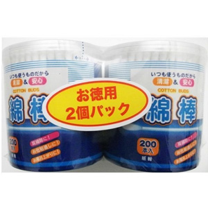 紙軸白綿棒 (200本入×2個)同梱不可 1セット(2個×30)