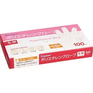 リーダーポリエチレン手袋 S～M １箱(100枚入）×40個 