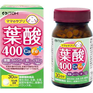 井藤漢方 葉酸400 カルシウム 鉄 プラス(Ca Fe+)約30日分(120粒) 1個