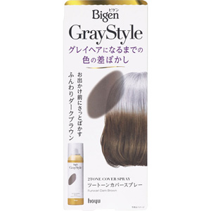 ビゲン グレイスタイル ツートーンカバー スプレー ふんわりダークブラウン 95g 1個