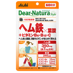 ディアナチュラスタイル ヘム鉄×葉酸+ビタミンB6・B12・C 120粒(60日分) 1個