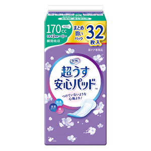 リフレ 超うす安心パッド 170cc まとめ買いパック 32枚入 1個