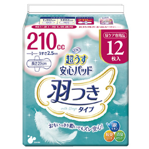 リフレ 超うす安心パッド羽つき 210cc 12枚入 1個