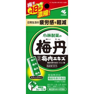 小林製薬の梅丹梅肉エキス 3g×12袋【機能性表示食品】 1個