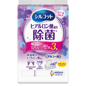 シルコット ヒアルロン酸配合 除菌 詰替 40枚入×3個 1個