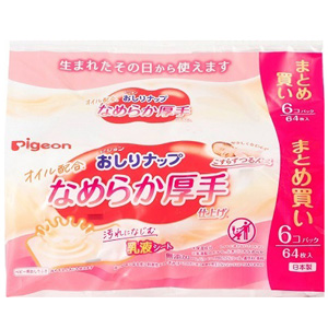 ピジョン おしりナップ オイル配合 なめらか厚手仕上げ 64枚×6コパック 1個