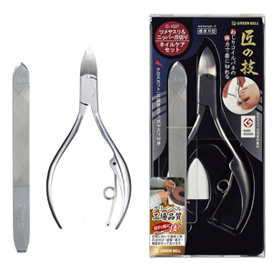匠の技 ステンレス製ニッパーつめきり&ツメヤスリセット G-1027 1個