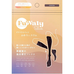 YB－LAB.ふわりぃスリム ソックスタイプ ミドル ココア フリー 1個
