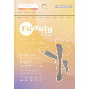 YB－LAB.ふわりぃスリム ソックスタイプ ミドル スモーキーホワイト フリー 1個