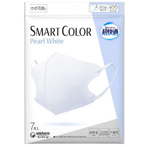 超快適マスク SMART COLOR(スマート カラー) パールホワイト ふつう 7枚入 1個