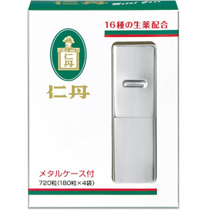 仁丹メタルケース 720粒入(180粒×4袋) 1個