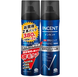 インセント 薬用育毛トニック 無香料プレミアムクール ペアパック380g （190g×2本） 1個