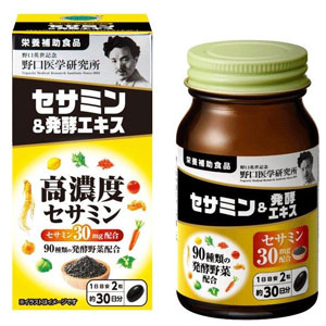 野口医学研究所 セサミン＆発酵エキス 30日分 60粒 6個