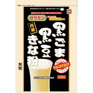 山本漢方 黒ごま黒豆きな粉 計量タイプ 200g 1個
