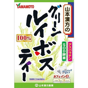 山本漢方 グリーンルイボスティー100% 〈ティーバッグ〉3g×18袋 1個