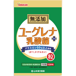 山本漢方 ユーグレナ+乳酸菌粒 120粒 1個