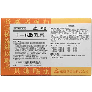 剤盛堂 十一味敗因散 60包 1個