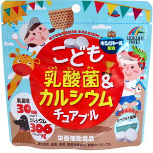 ユニマットリケン こども乳酸菌＆カルシウム チュアブル 90粒 1個