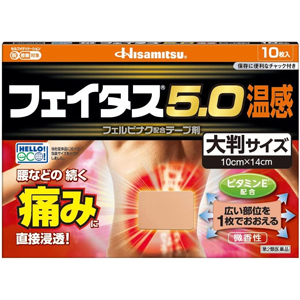 フェイタス5.0 温感 大判 10枚入 1個