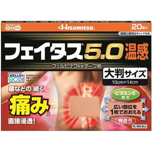 フェイタス5.0 温感 大判 20枚入 1個