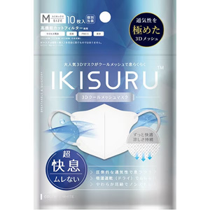 IKISURU(イキスル) マスク WHITE Mサイズ 10枚入 1個