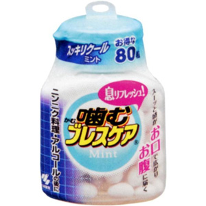 噛むブレスケア スッキリクールミント 80粒 1個