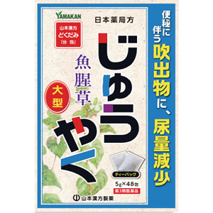 山本漢方 日局 ジュウヤク〈ティーバッグ〉5g×48包（どくだみ「分包」) 1個