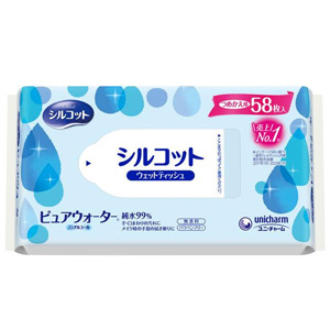 シルコットピュアウォーター 詰替 58枚入 1個