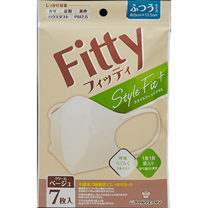 フィッティ スタイルフィットプラス立体 クリームベージュ ふつう 7枚入 1個