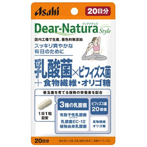 ディアナチュラスタイル 乳酸菌×ビフィズス菌+食物繊維・オリゴ糖 20粒(20日分) 1個