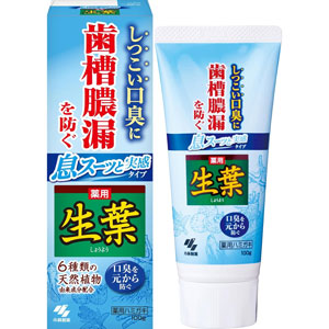 薬用 生葉 息スーッと実感タイプ 100g 1個